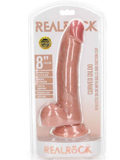 REALROCK Realistik Curved Dildo 8" natur