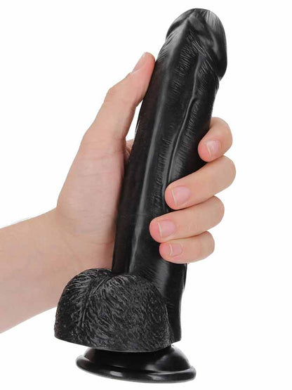 REALROCK Realistik Curved Dildo 8" schwarz
