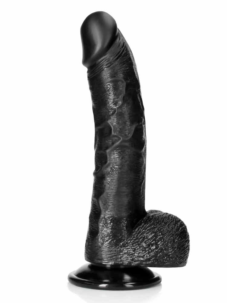 REALROCK Realistik Curved Dildo 8" schwarz