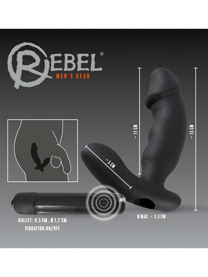 REBEL COCK Prostate Vibrator - schwarz