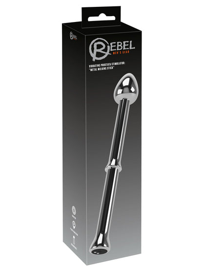 REBEL Vibrating Prostata Stimulator Metal Milking Stick