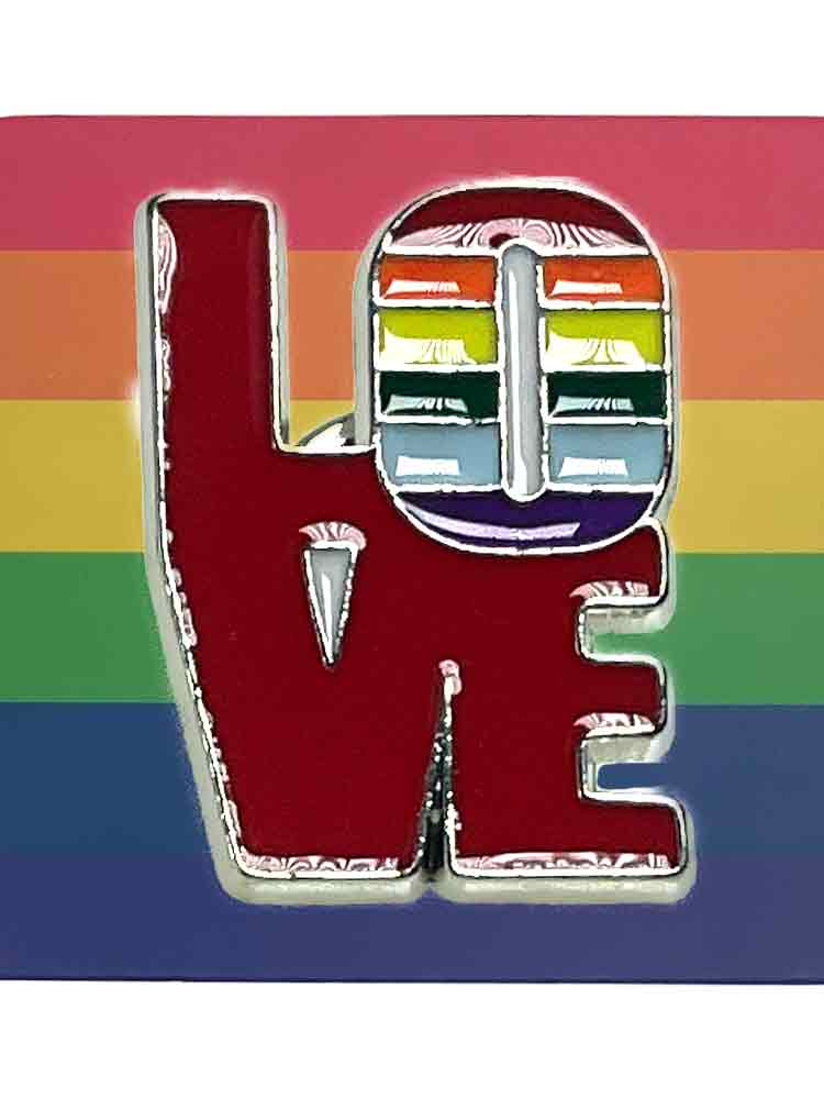 Gay Pride Regenbogen Anstecker Pin LOVE