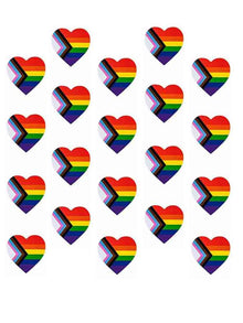 Progressive Regenbogen Aufkleber 20x Herzform
