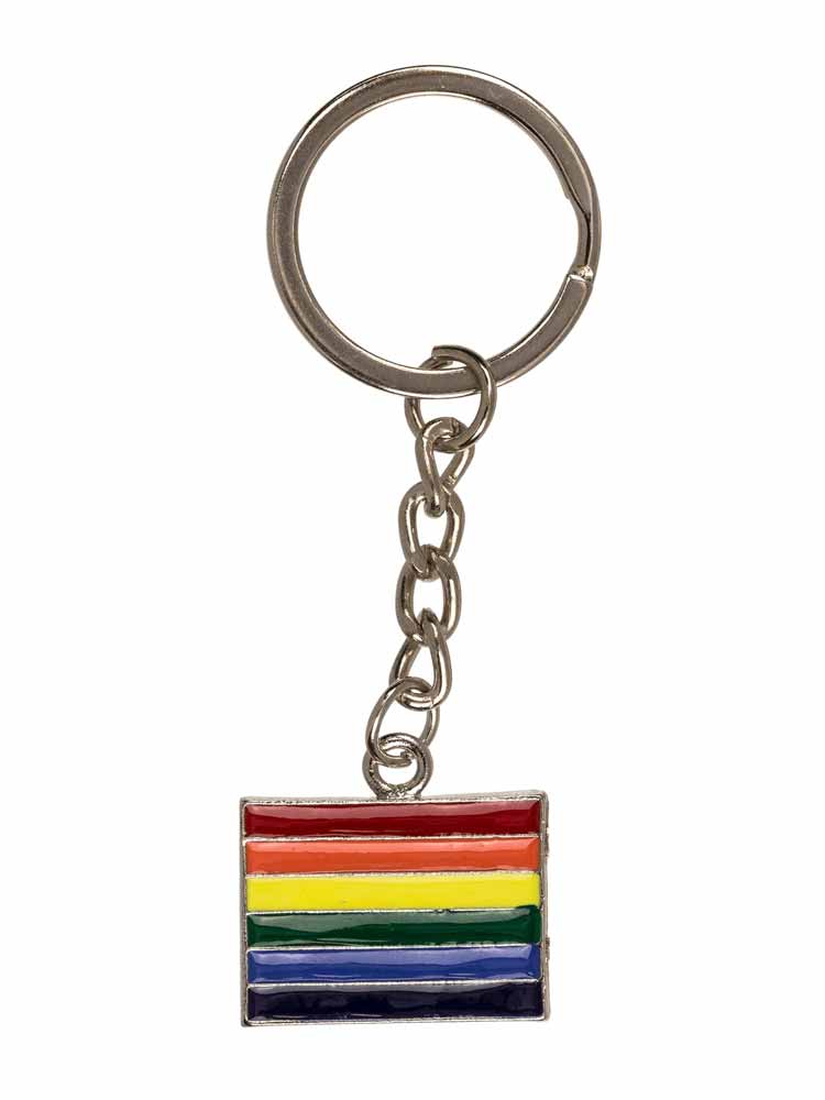 Schlüsselring Pride Regenbogen-Patch
