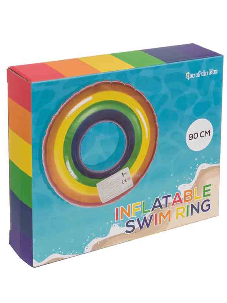 Rainbow Pride auflbasbarer Schwimmring