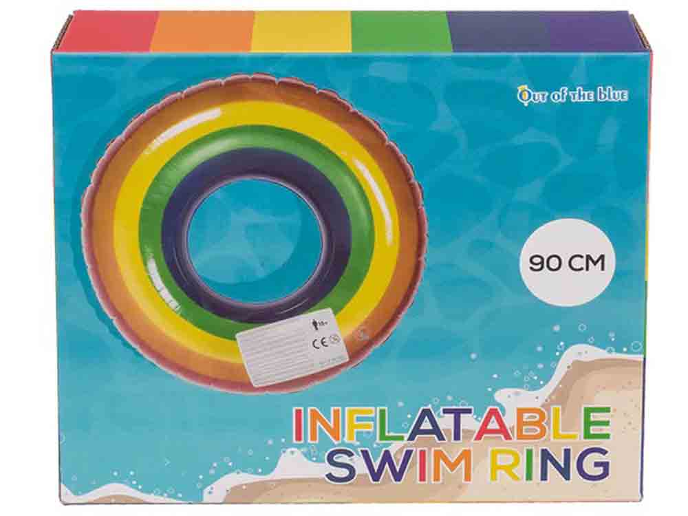 Rainbow Pride auflbasbarer Schwimmring