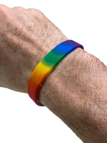 Regenbogen Pride Silikon Armband Farbverlauf
