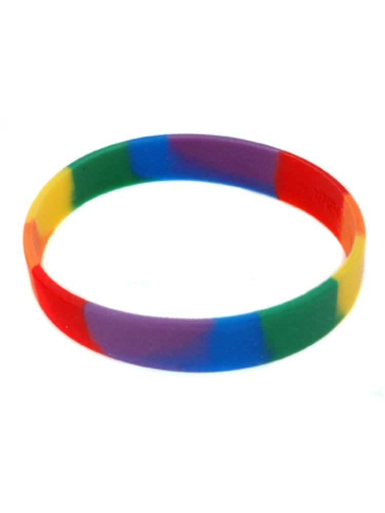 Regenbogen Pride Silikon Armband Farbverlauf
