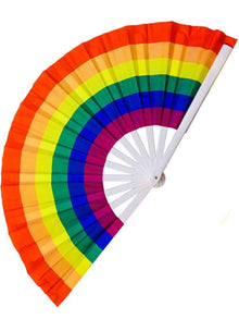 Regenbogen XXL Pride Fächer - klassisch 63x35cm