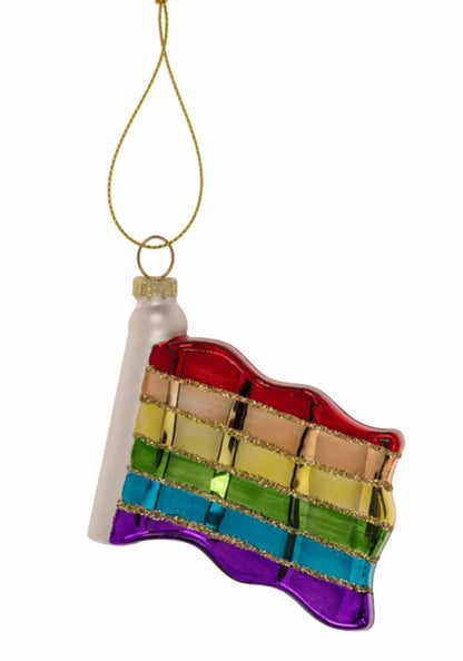 Gay Pride Regenbogen Glasanhänger FLAGGE