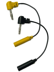 Reizstrom Adapter #24 - 4mm Buchse zu 4mm 90-Grad-Stift