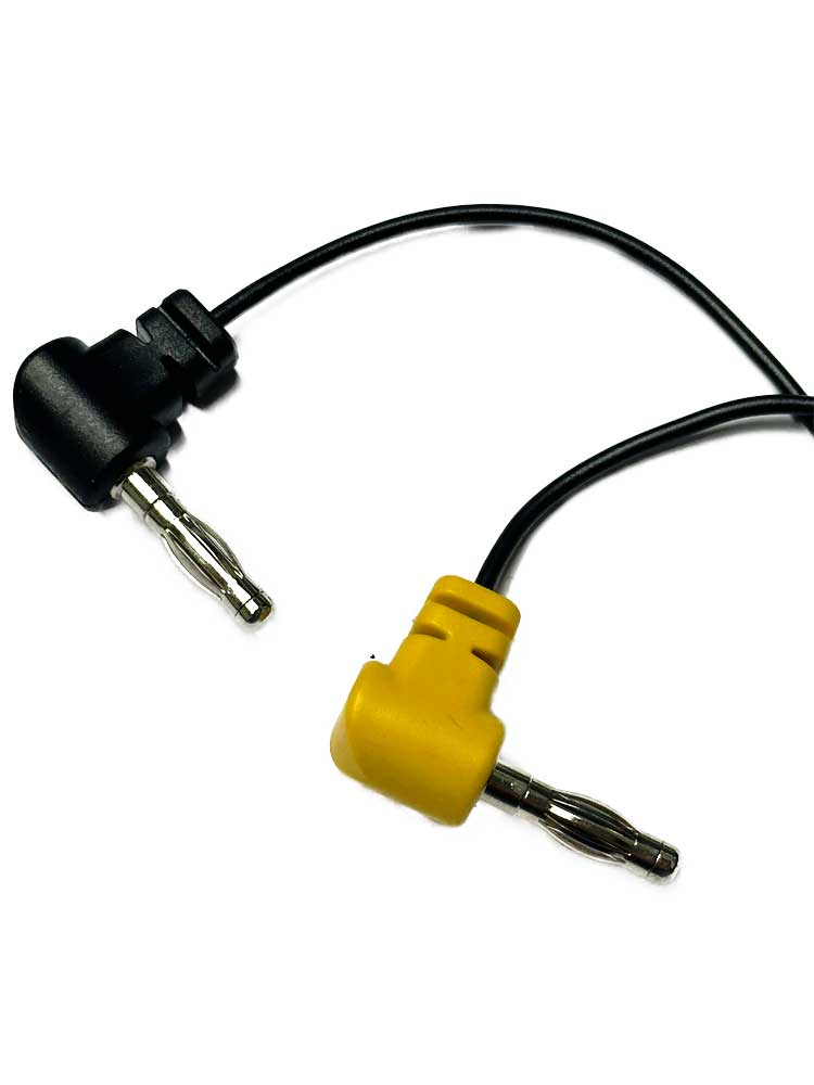 Reizstrom Adapter #24 - 4mm Buchse zu 4mm 90-Grad-Stift