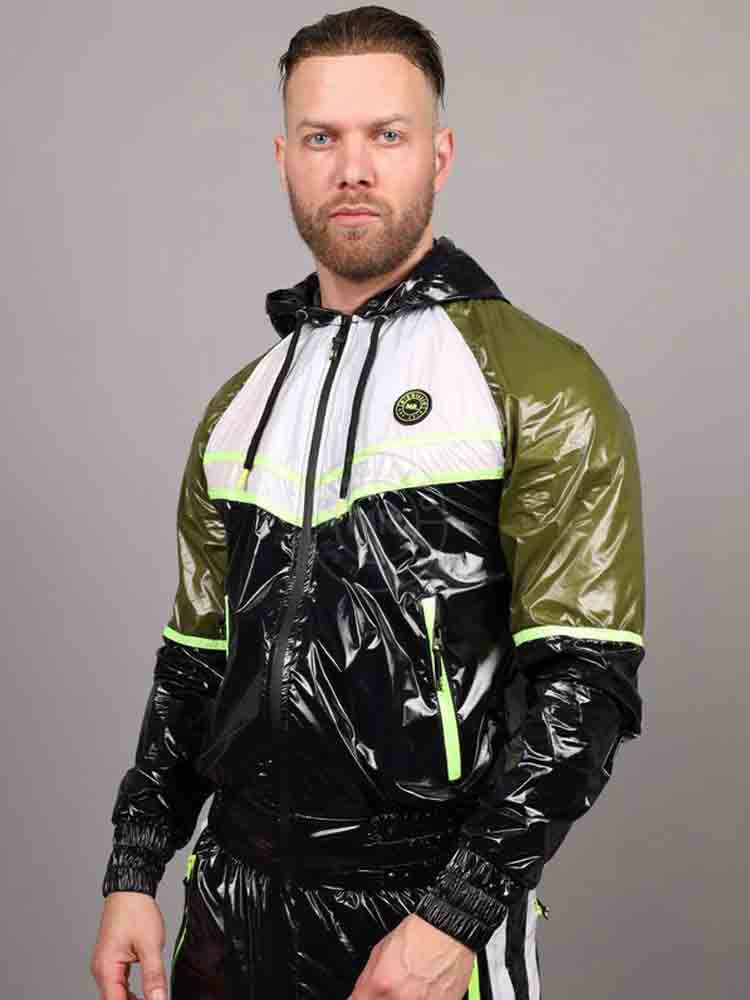 Riegillio Shiny Nylon Tracksuit Jacket - FUNIS