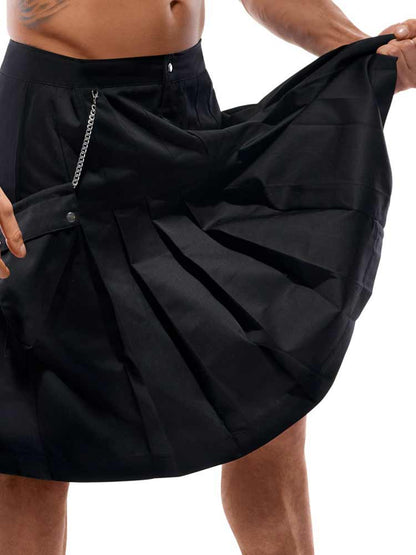 Männerrock mit Tasche schwarz