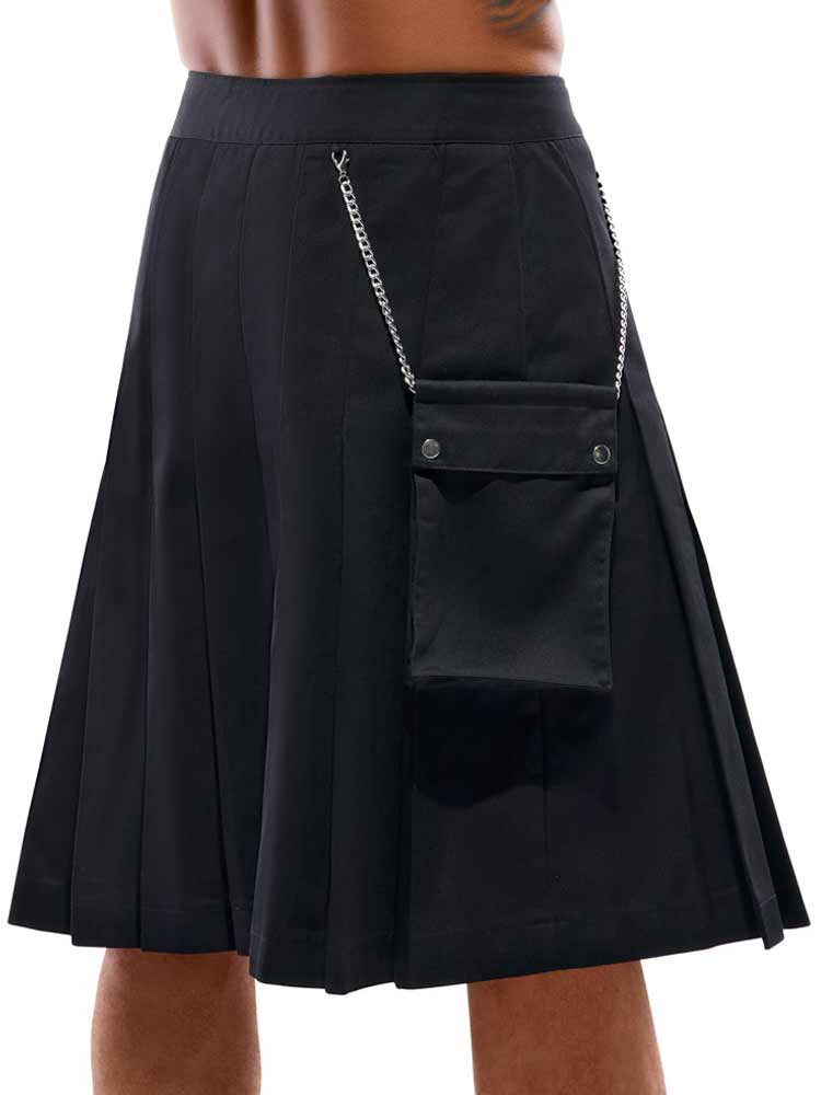 Männerrock mit Tasche schwarz
