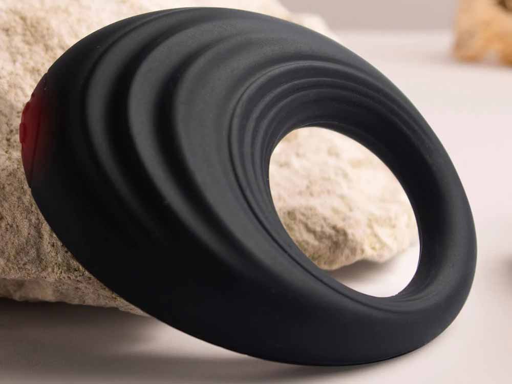 ROCKS-OFF SPIRE Cockring 10fach Vibration schwarz