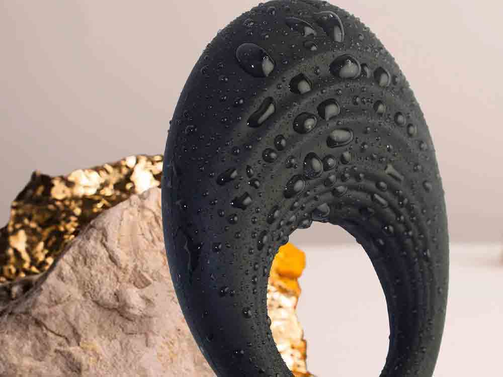 ROCKS-OFF SPIRE Cockring 10fach Vibration schwarz