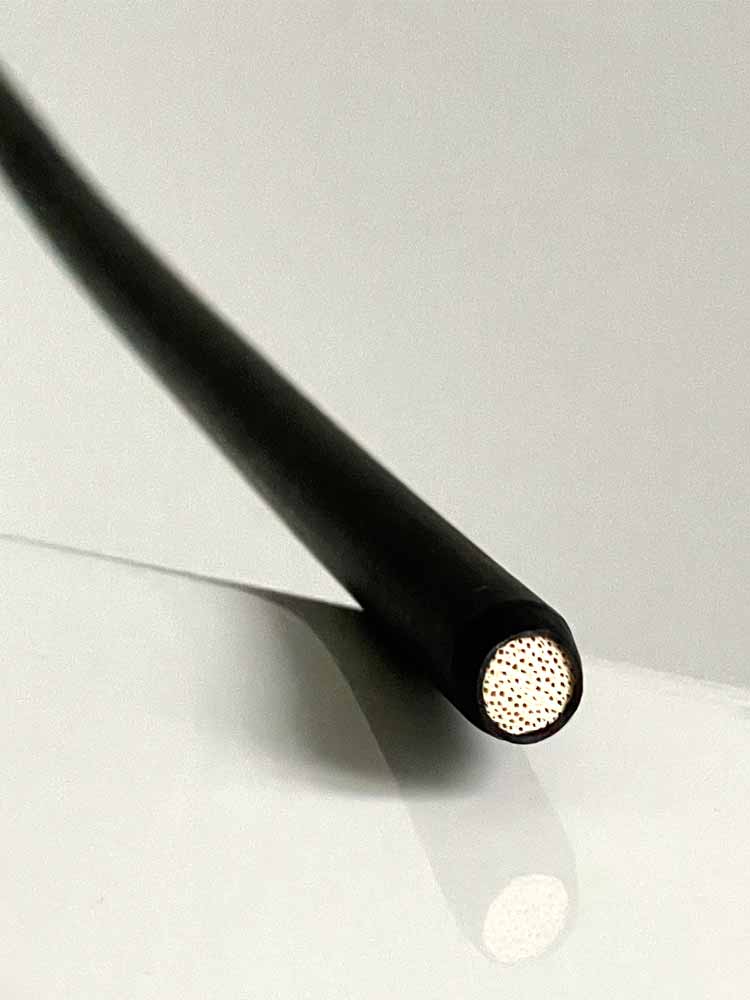 Rohrstock gummiüberzogen schwarz 8mm 85cm