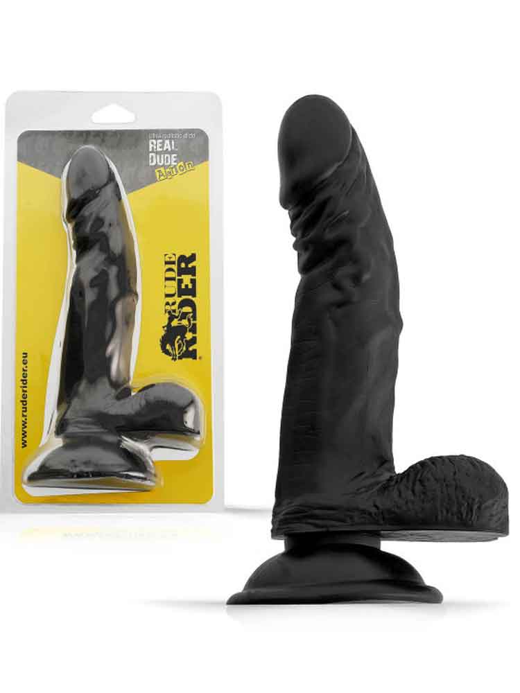 RUDE RIDER Realistic Dildo AARON - schwarz