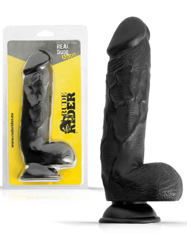 RUDE RIDER Realistic Dildo ADAM - schwarz