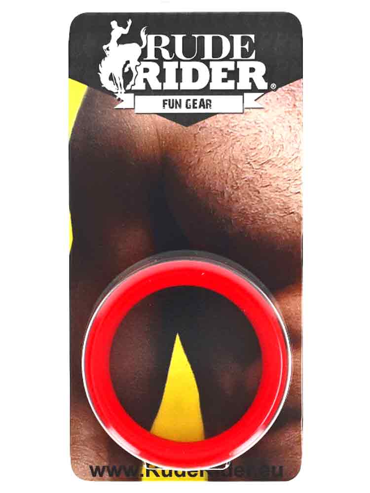 RUDE RIDER Cockring Silikon - rot 40mm
