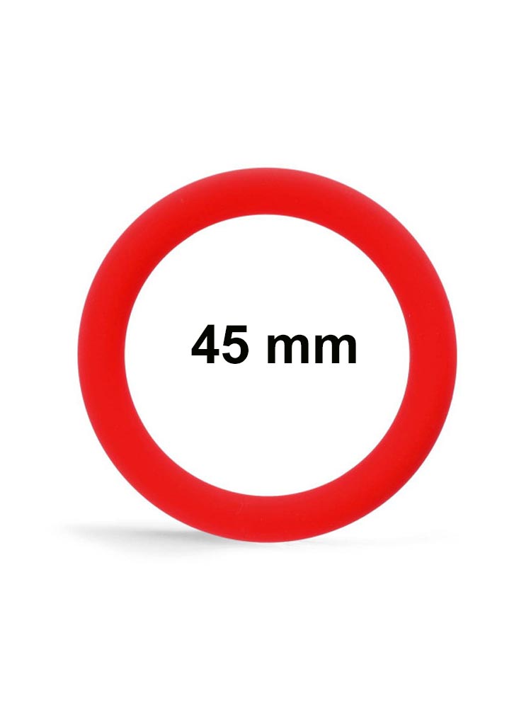 RUDE RIDER Cockring Silikon - rot 45mm
