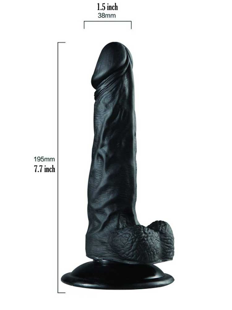 RUDE RIDER Realistic Dildo FINN - schwarz