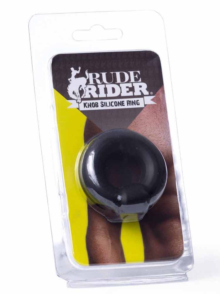 RUDE RIDER KNOB Cockring Silikon - schwarz