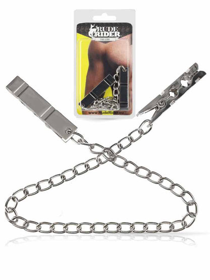 RUDE RIDER Nipple Klemmen mit Kette