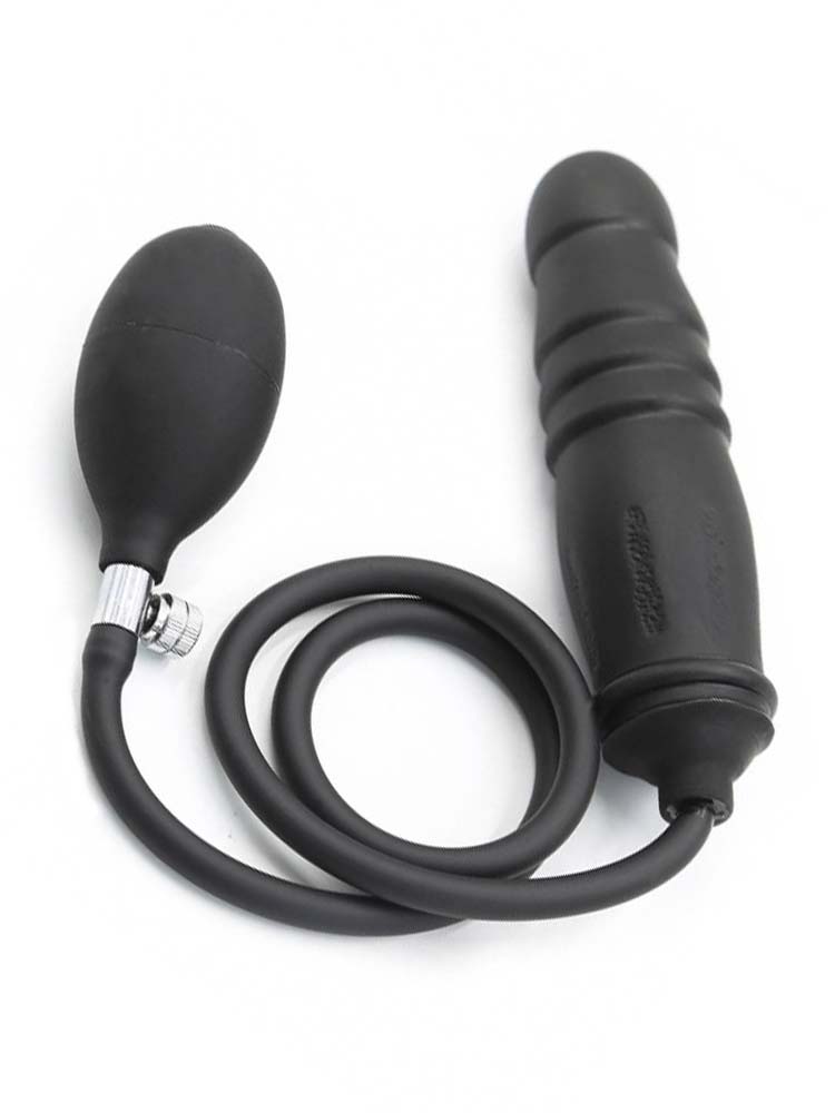 RUDE RIDER Silikon Dildo-Plug aufblasbar schwarz