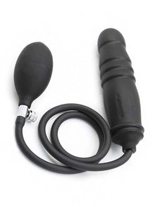 RUDE RIDER Silikon Dildo-Plug aufblasbar schwarz