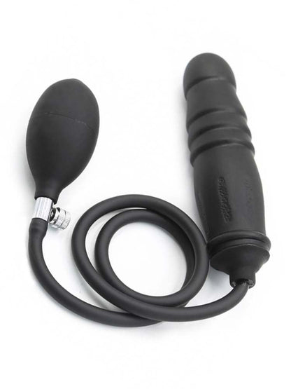 RUDE RIDER Silikon Dildo-Plug aufblasbar schwarz