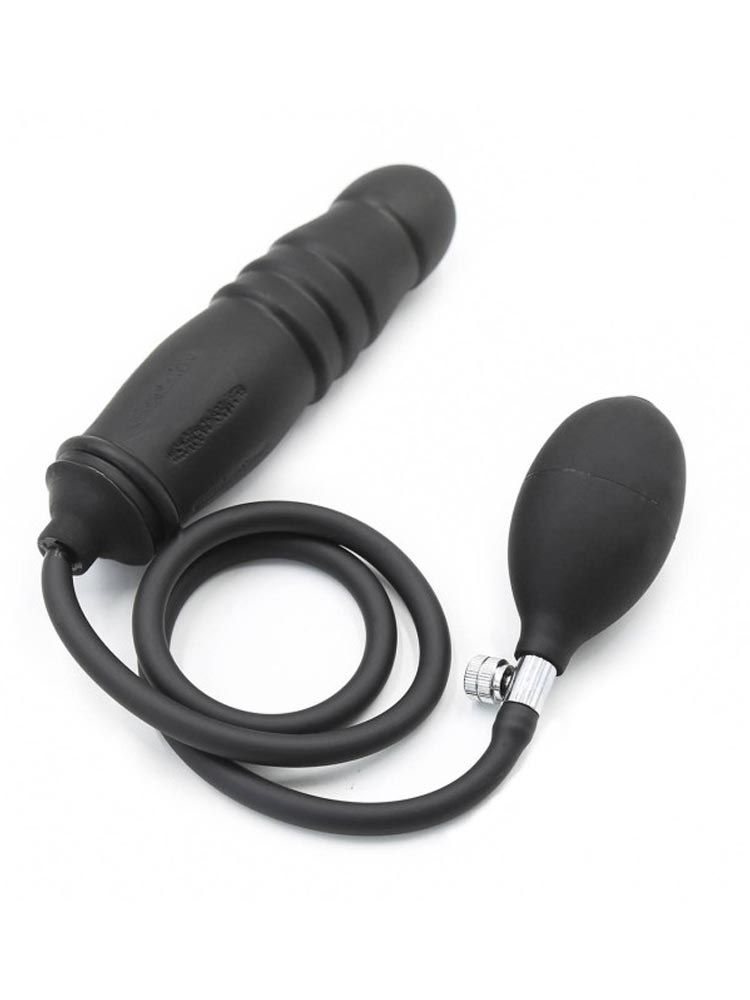 RUDE RIDER Silikon Dildo-Plug aufblasbar schwarz