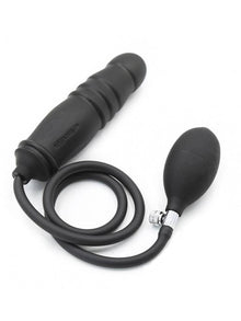 RUDE RIDER Silikon Dildo-Plug aufblasbar schwarz
