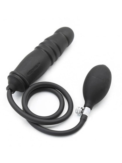 RUDE RIDER Silikon Dildo-Plug aufblasbar schwarz