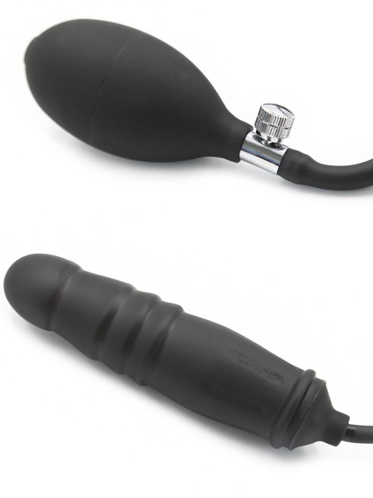 RUDE RIDER Silikon Dildo-Plug aufblasbar schwarz