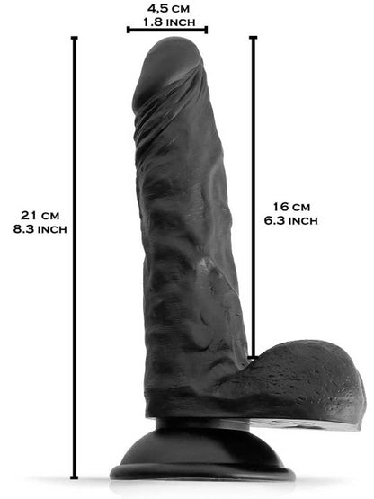 RUDE RIDER Realistic Dildo SILVAN - schwarz