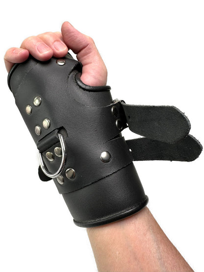 Hand-Hängefesseln Leder schwarz