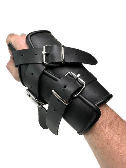 Hand-Hängefesseln Leder schwarz
