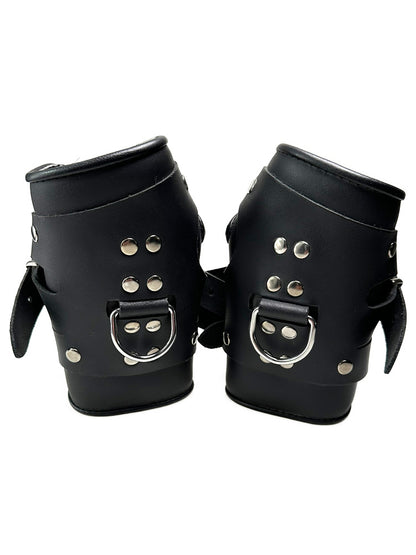 Hand-Hängefesseln Leder schwarz