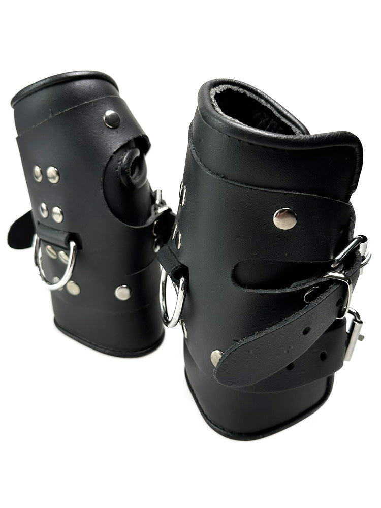 Hand-Hängefesseln Leder schwarz
