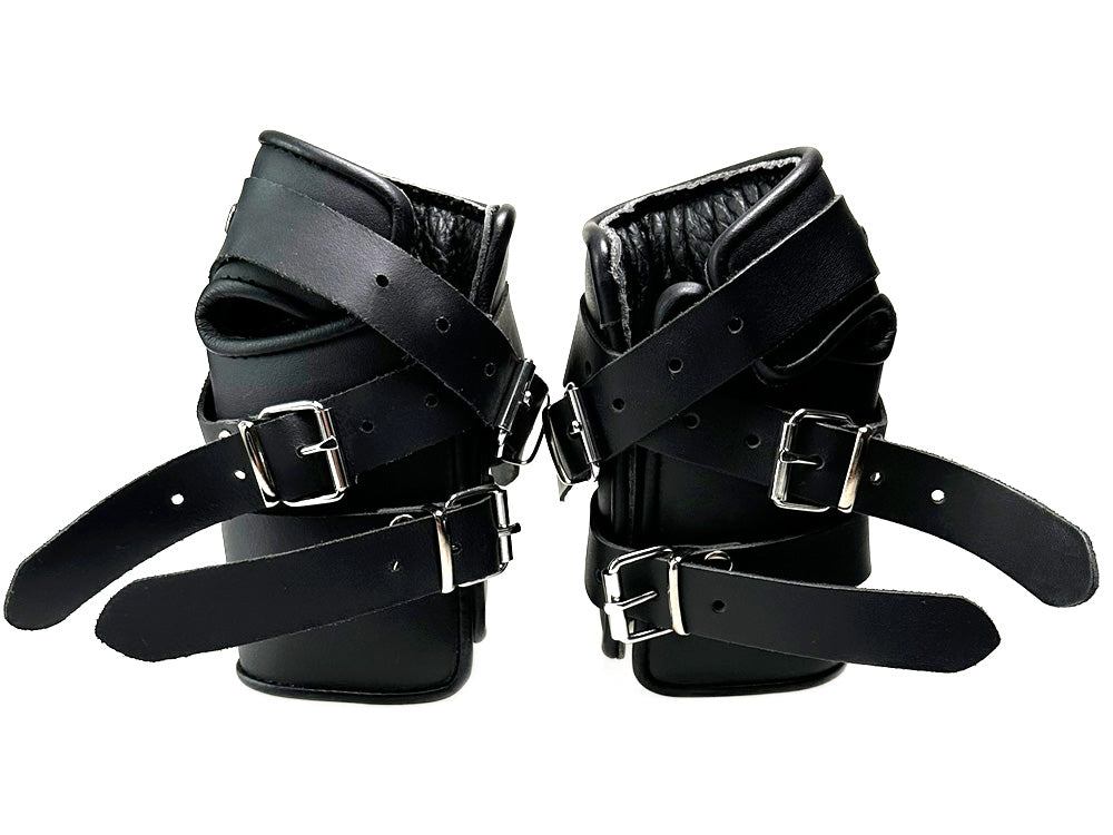 Hand-Hängefesseln Leder schwarz