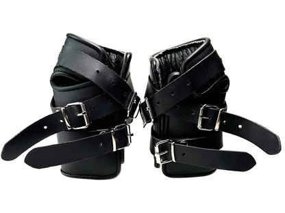 Hand-Hängefesseln Leder schwarz