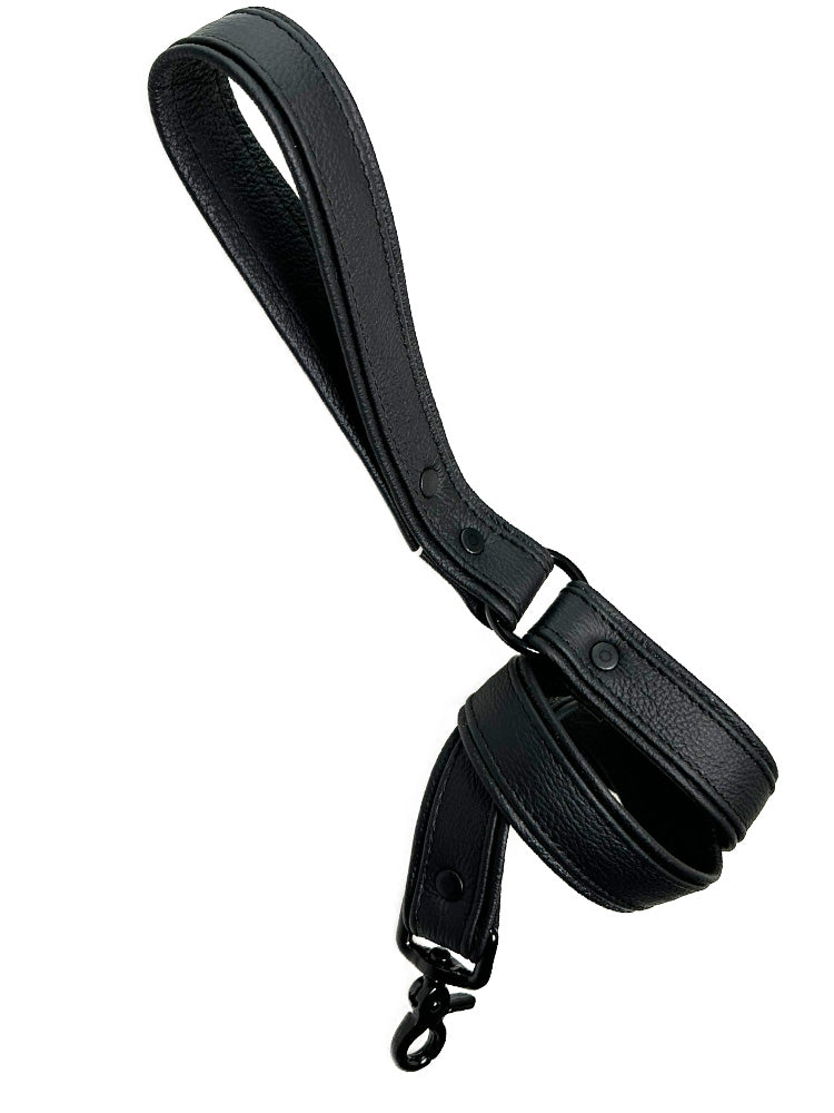 Lederleine 95 cm schwarz