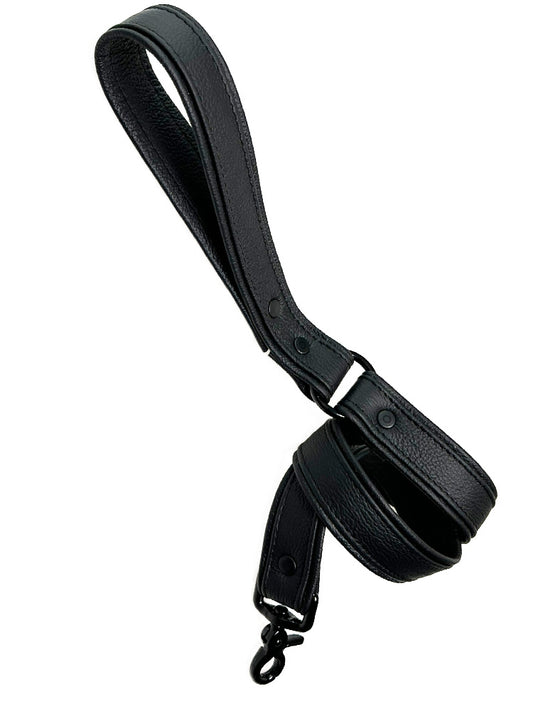 Lederleine 95 cm schwarz