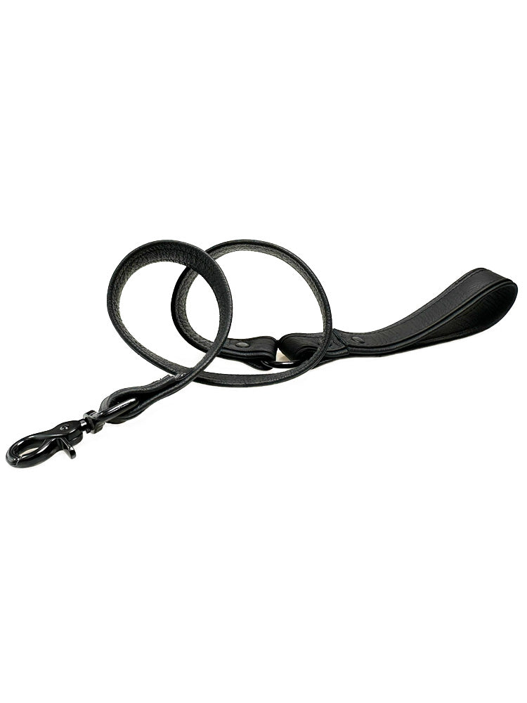 Lederleine 95 cm schwarz