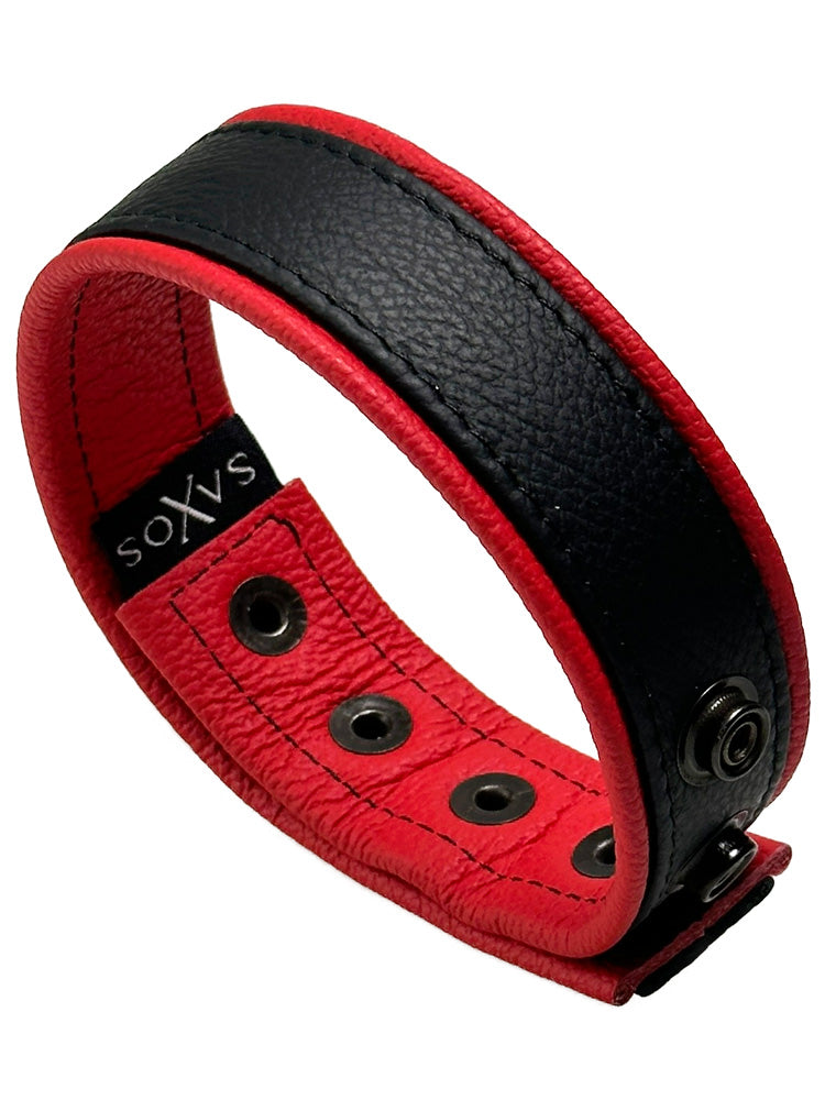 SAXOS Bizeps-Band Oberarmband 3cm schwarz-rot