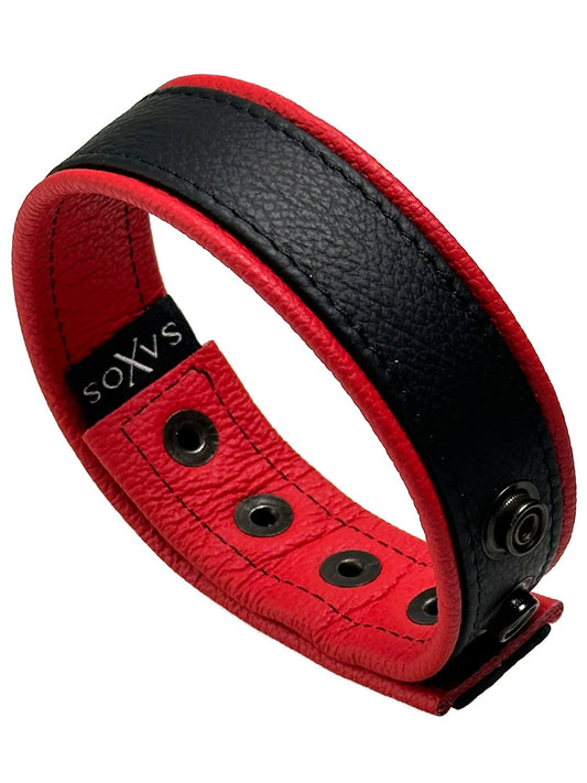 SAXOS Bizeps-Band Oberarmband 3cm schwarz-rot