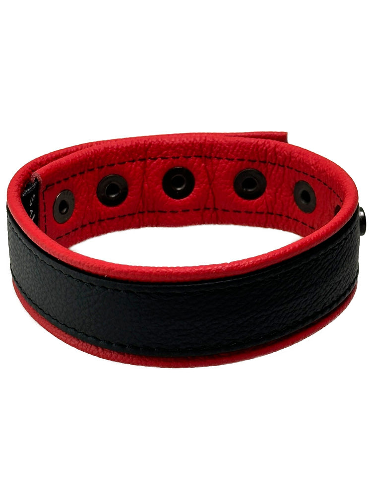 SAXOS Bizeps-Band Oberarmband 3cm schwarz-rot