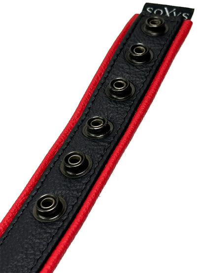 SAXOS Bizeps-Band Oberarmband 3cm schwarz-rot